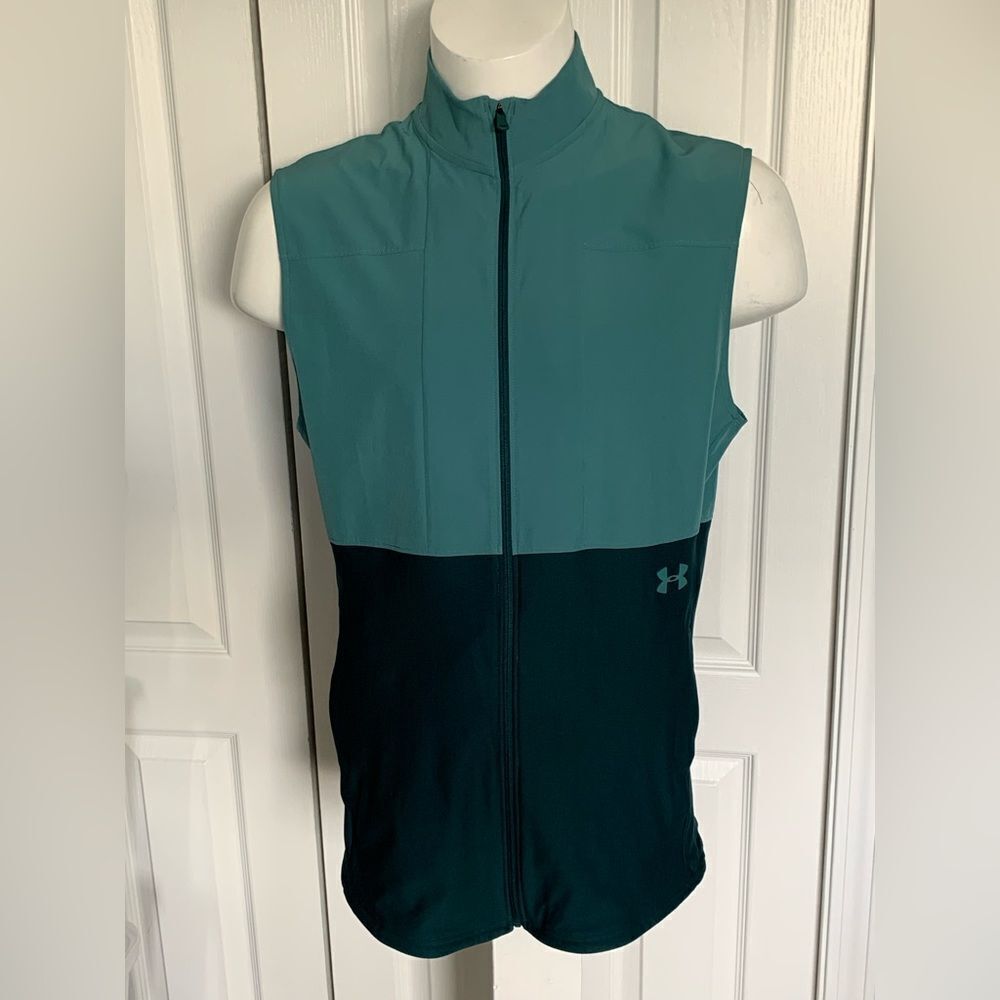 Under Armour Teal and Dark Green Sleeveless Golf Vest